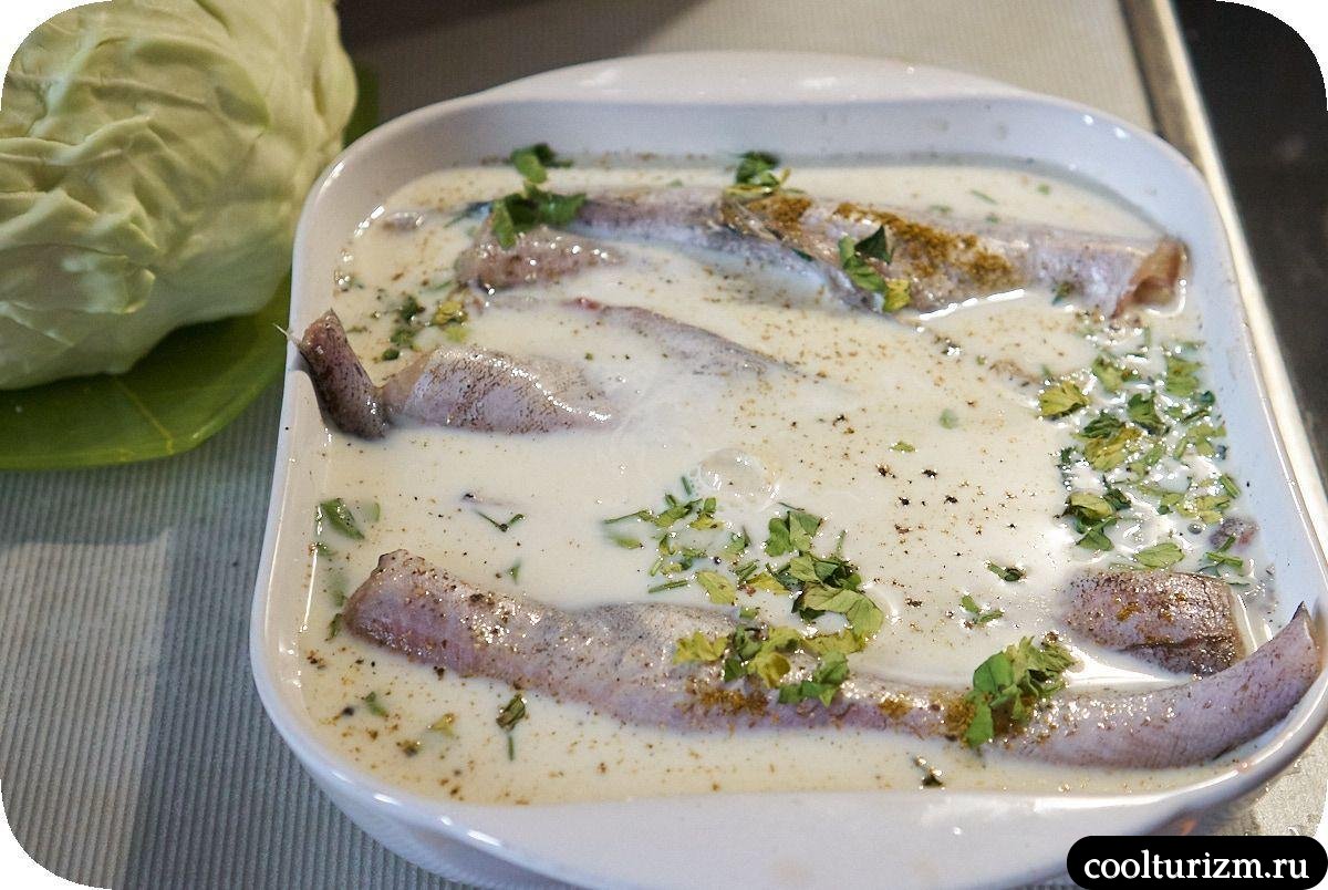 Минтай в молоке