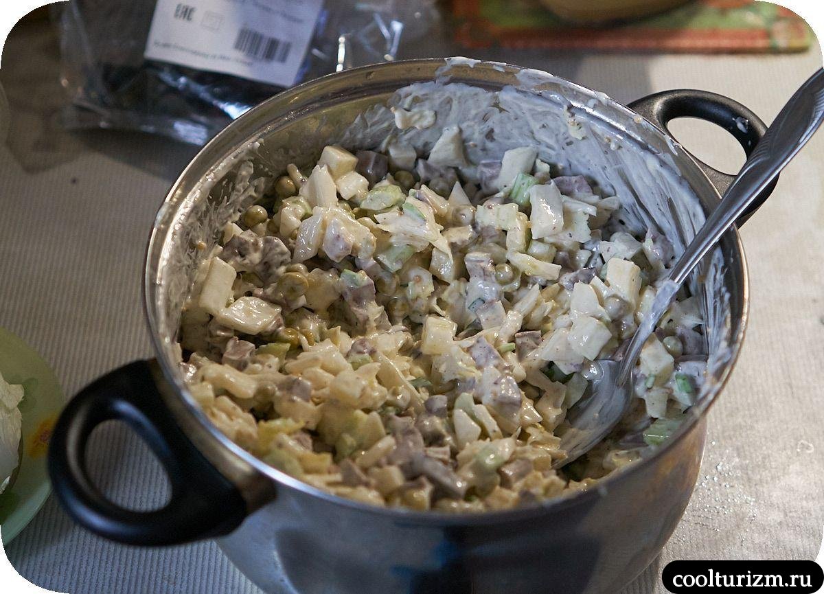 Салат с варёным сердцем и пекинской капустой как приготовить