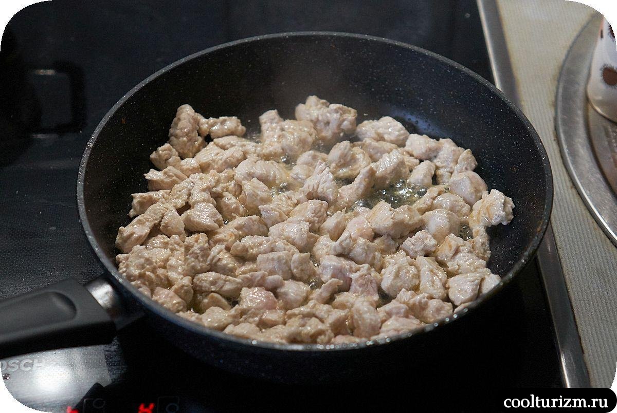 жарка грудки индейки филе