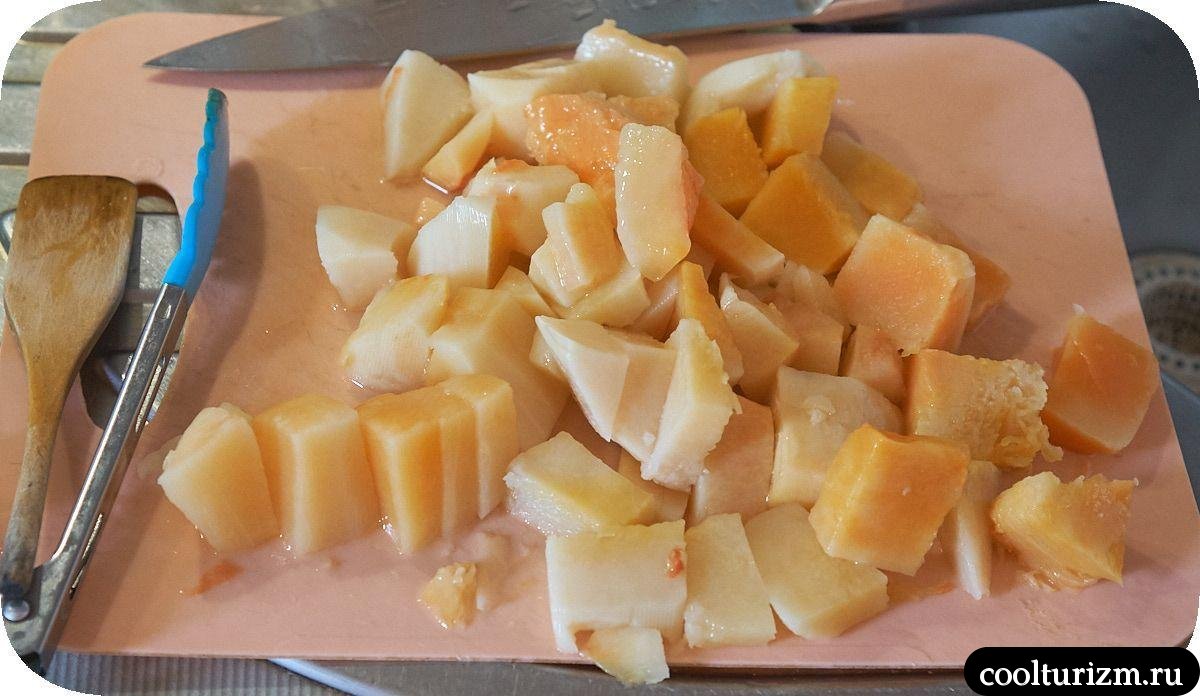 вареная тыква в вакууме