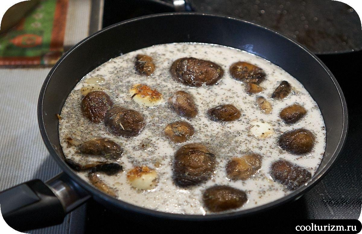 яйца с шампиньонами