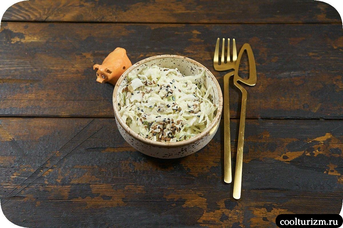 Салат из кабачков с капустой
