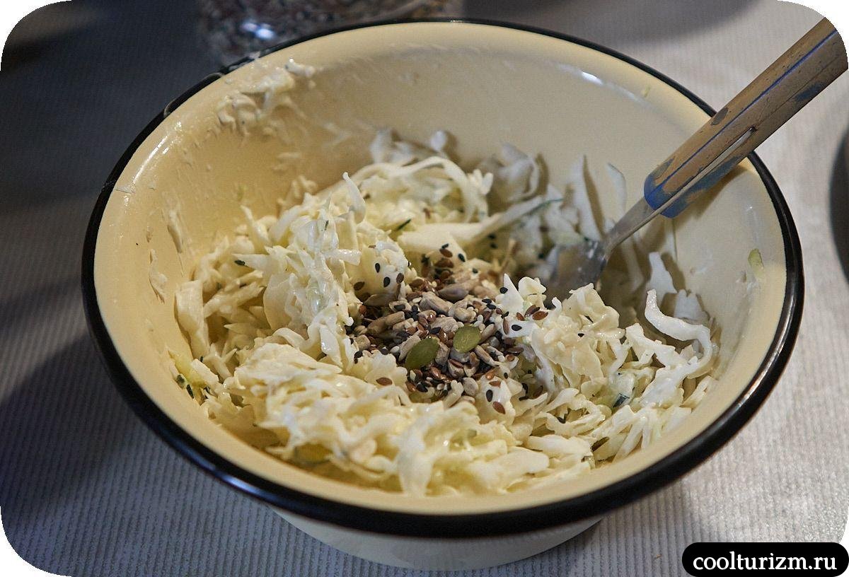 Салат из кабачков с капустой как готовить