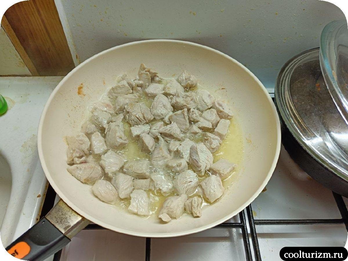 Филе индейки с овощами на сковороде как готовить