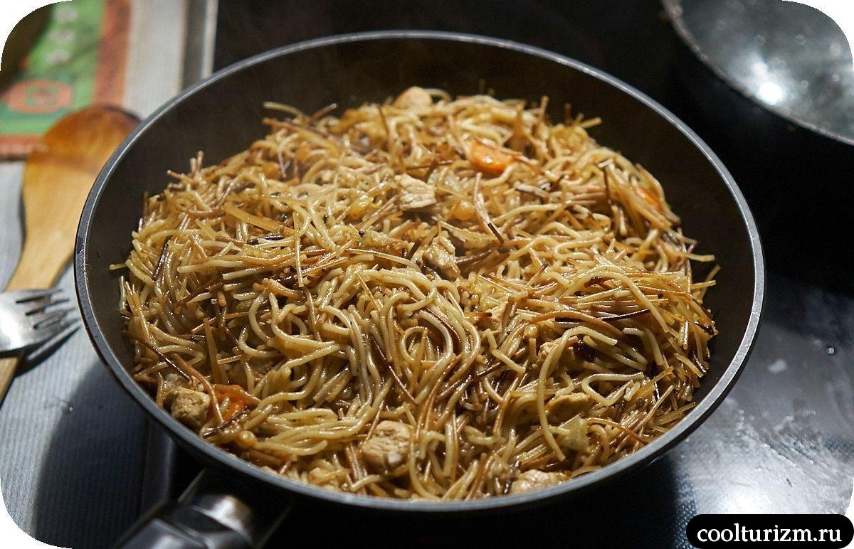 Плов из спагетти с индейкой как приготовить