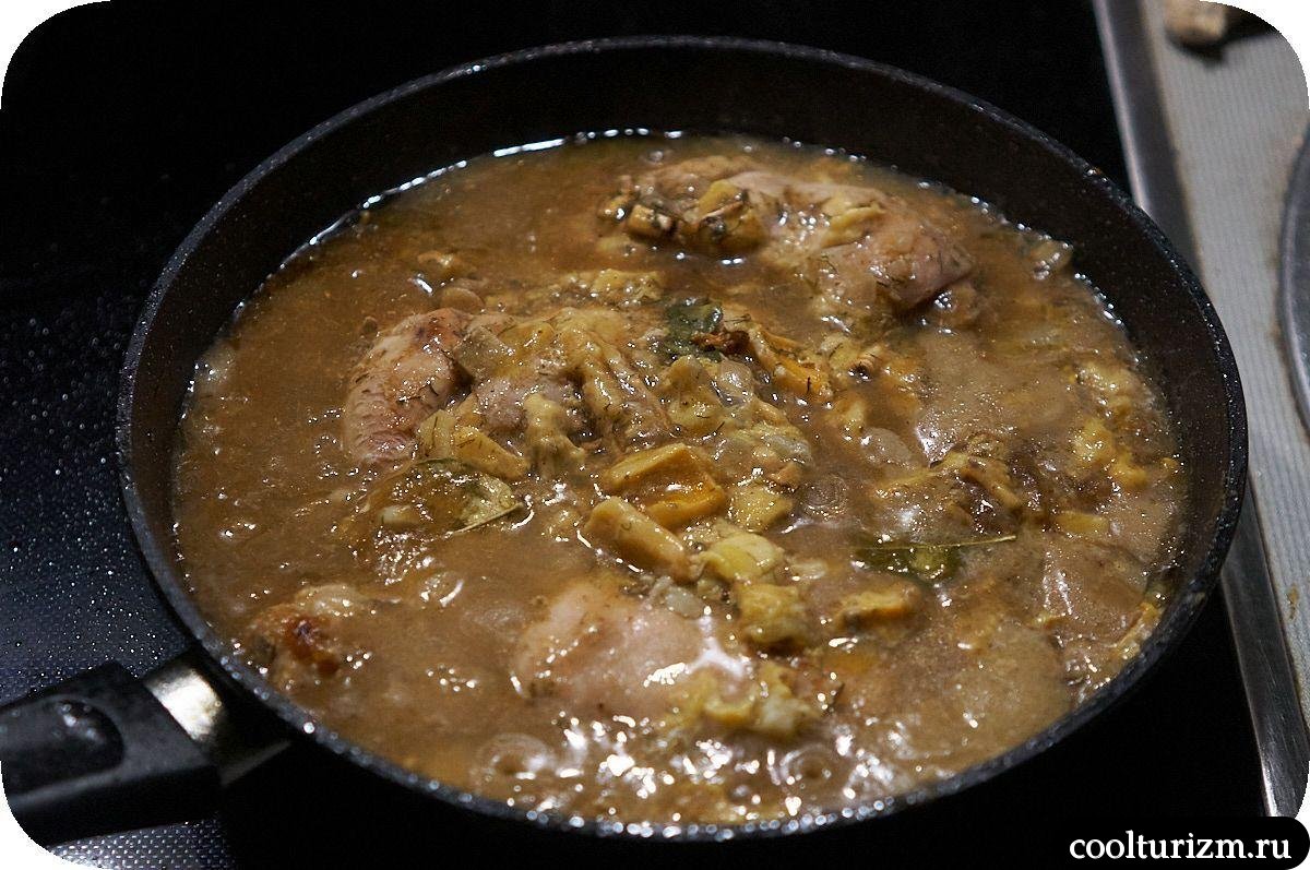 Курица с хурмой и зеленой гречкой как приготовить
