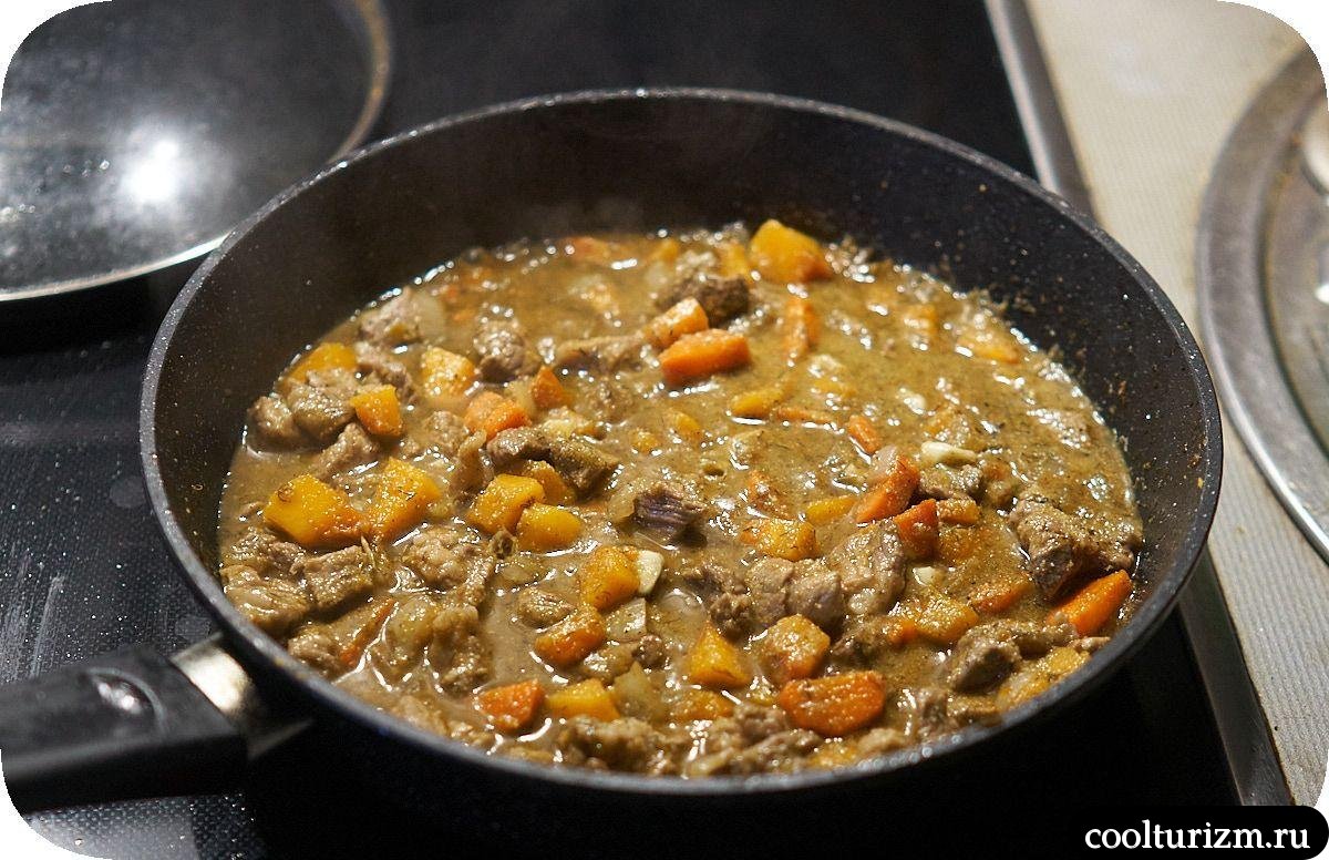 морковь тыква лук и мясо