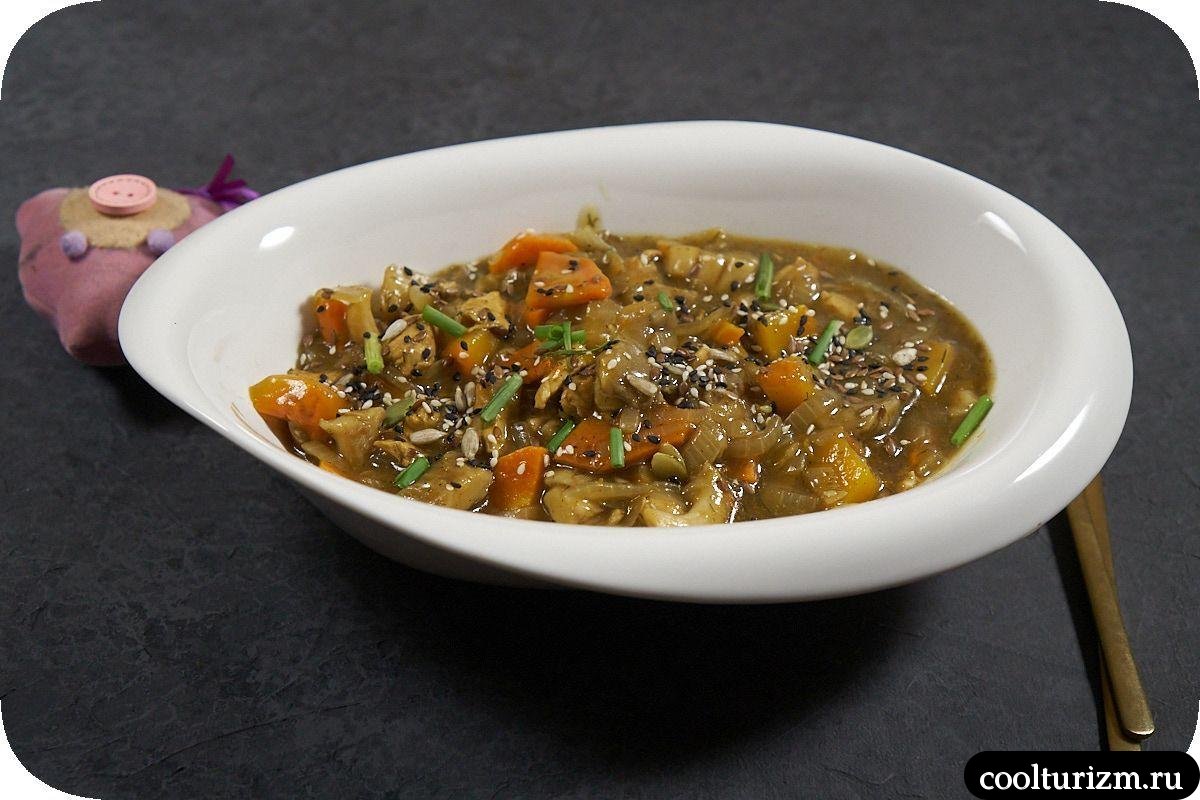 Вешенки с мясом и морковью рецепт