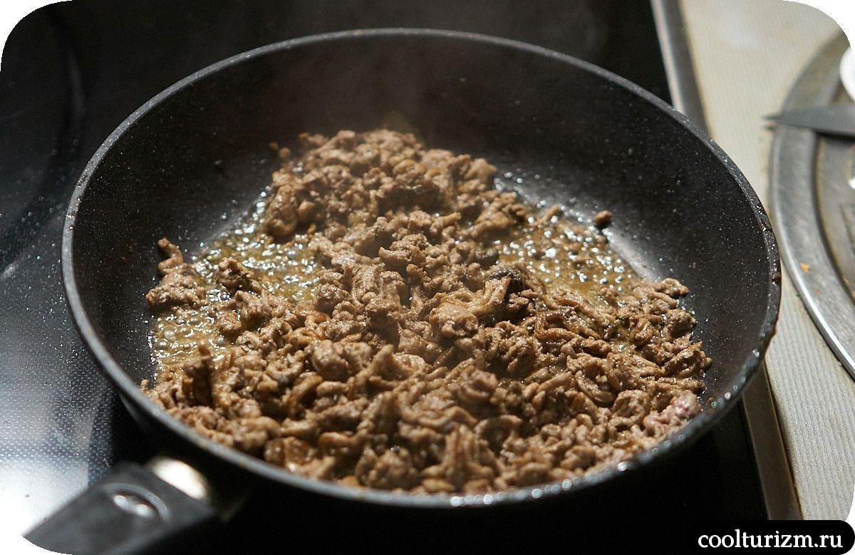 обжарка куриного фарша