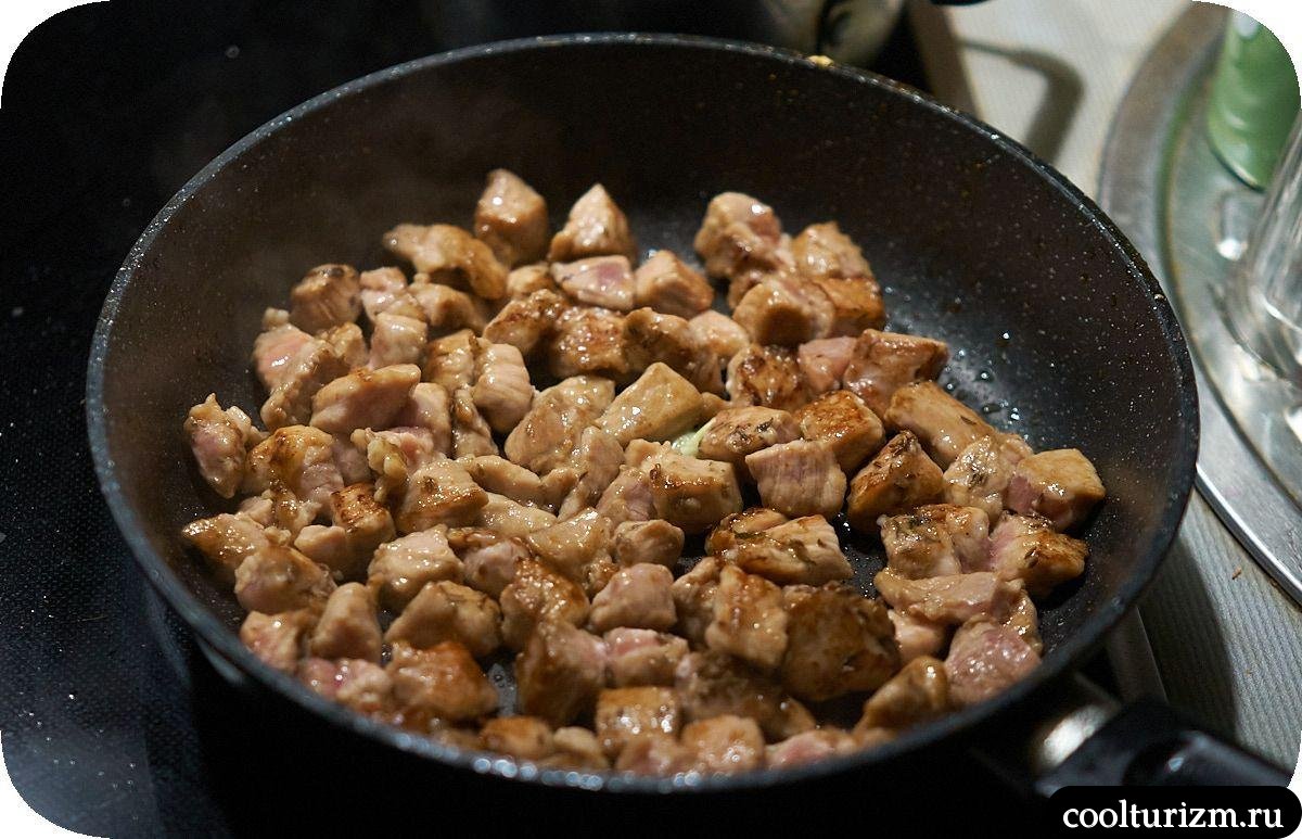 обжарка мяса