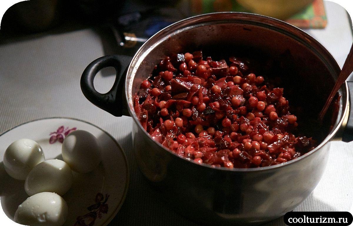 Селедочный салат с нутом и свеклой как готовить