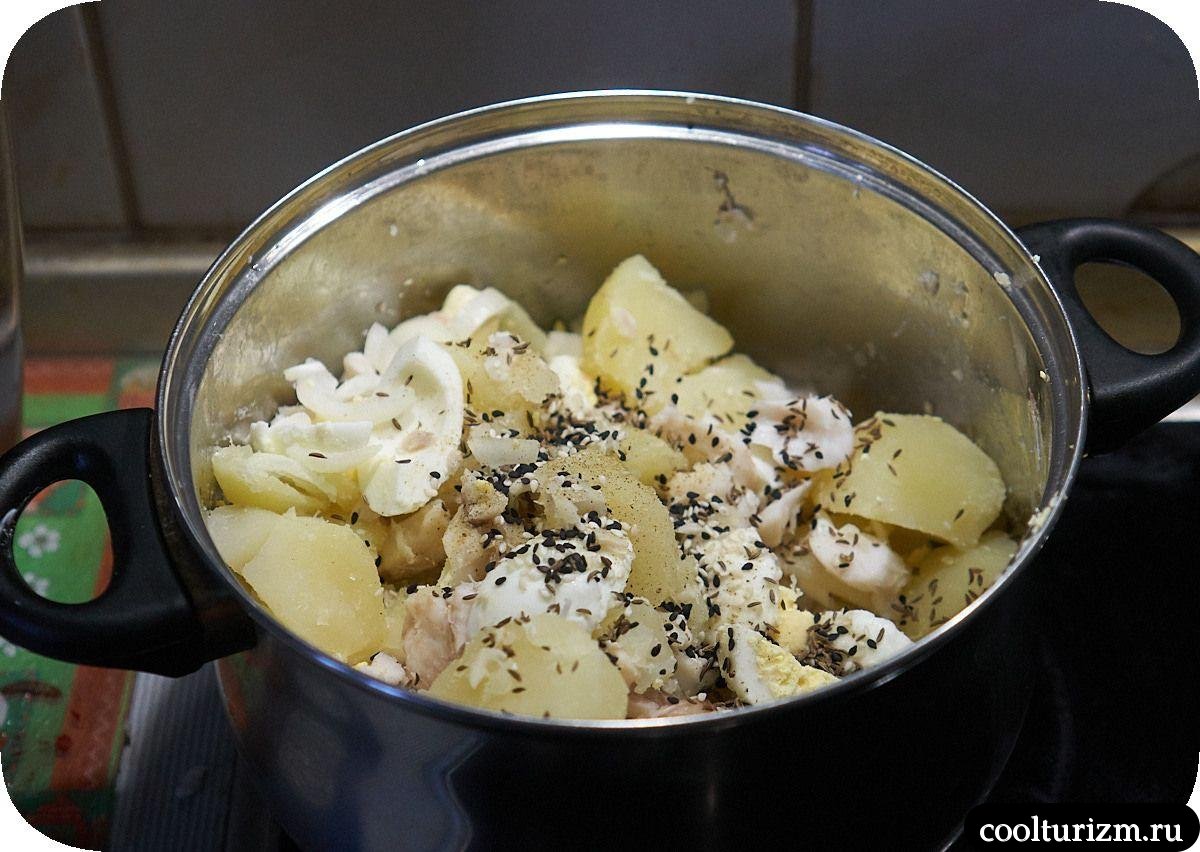 Треска с картошкой и яйцами как готовить