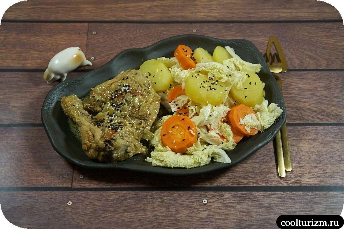 Курица в сметане с картофелем и морковью рецепт