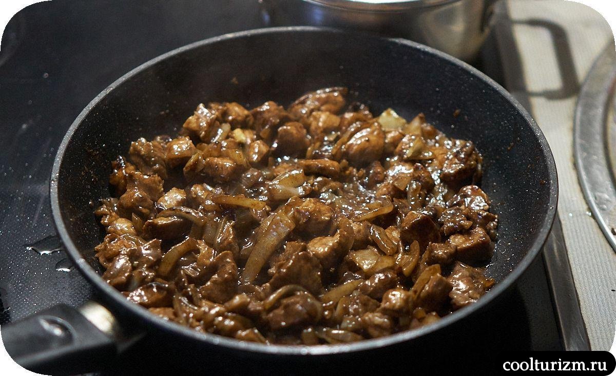 мясо в соусе хойсин жарка