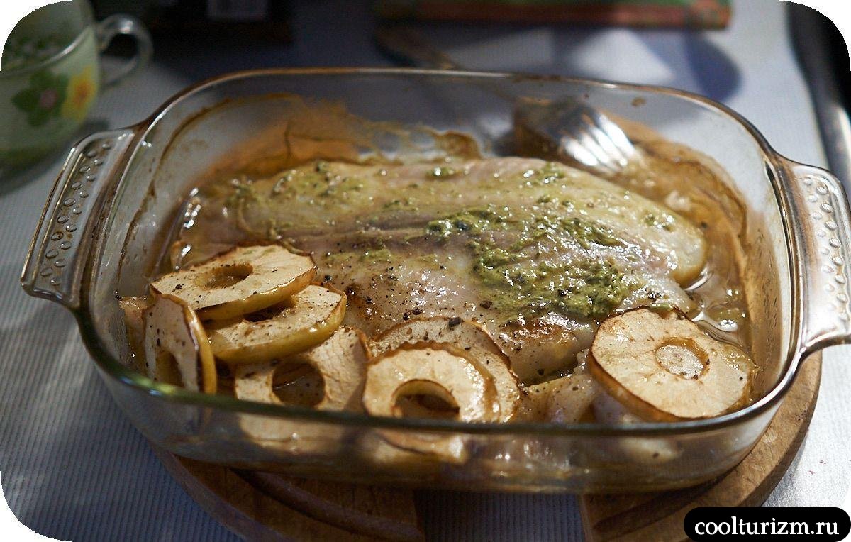 Филе пангасиуса с яблоками в духовке как приготовить
