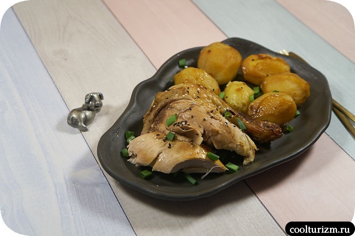 Курица с картофелем целиком в духовке рецепт