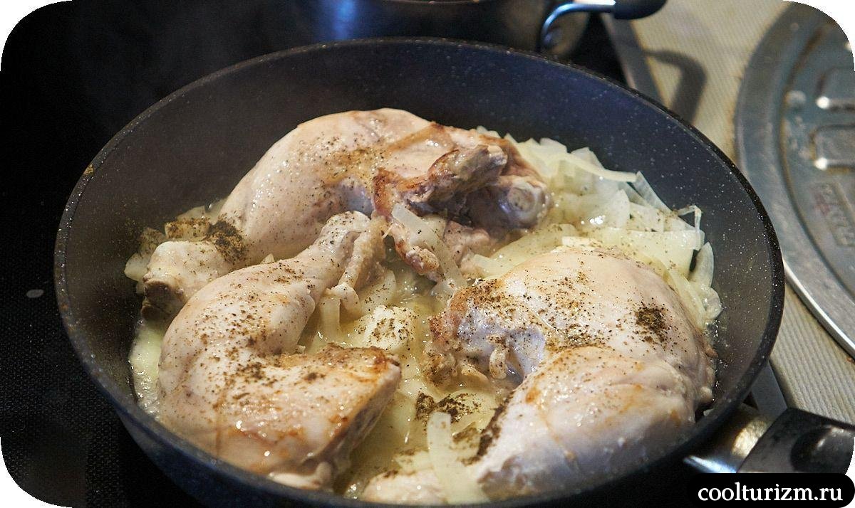 Окорочок куриный с яблоками и зеленой гречкой как готовить