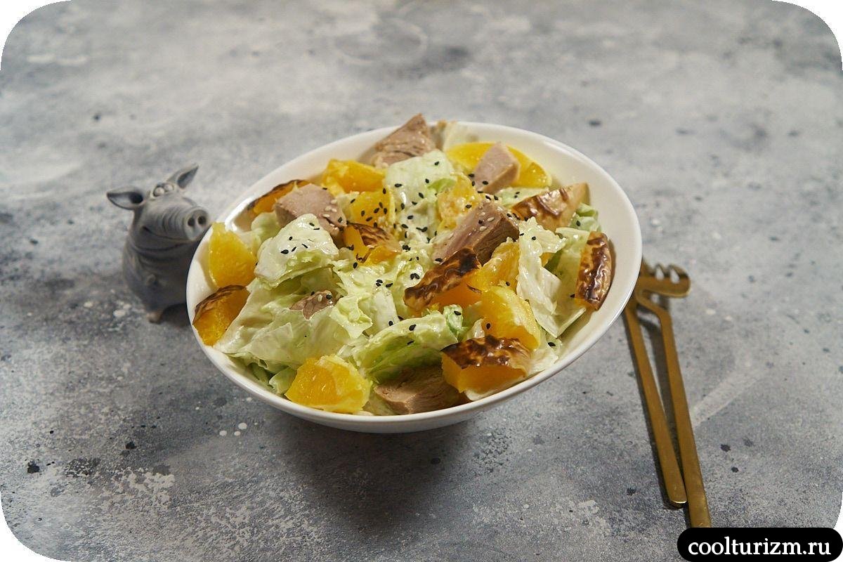 Салат с мясом и апельсинами рецепт