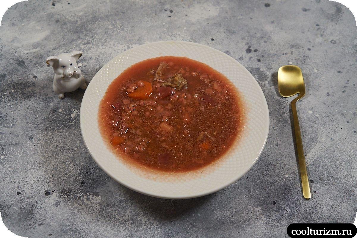 Суп со свеклой и уткой рецепт