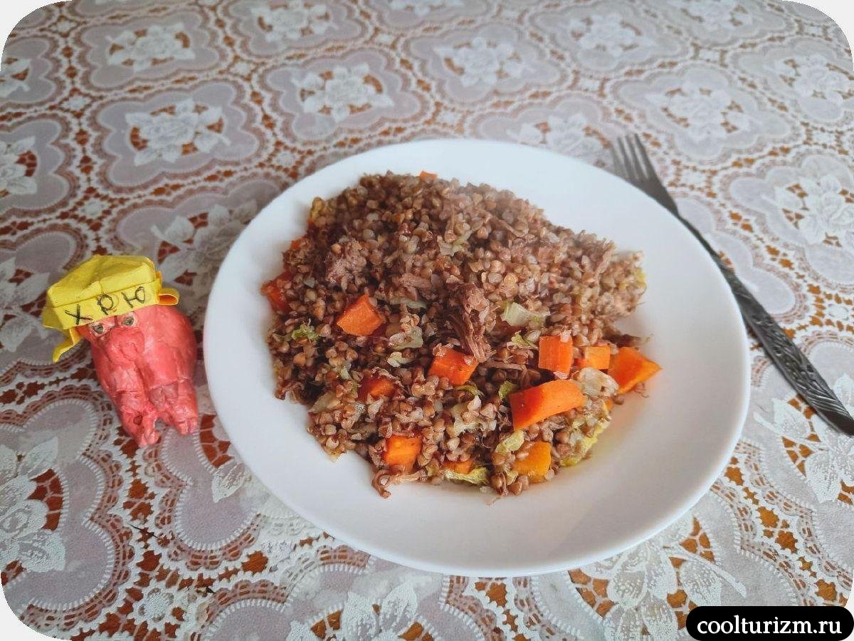Гречка с тушенкой и капустой вкусный рецепт
