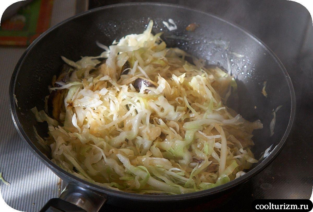Щеки трески с капустой