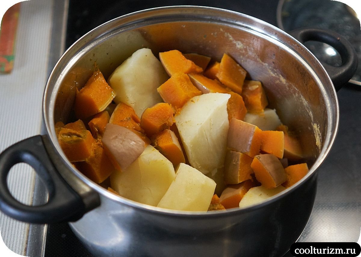 Салат картофельный с тыквой и солёными огурцами как готовить