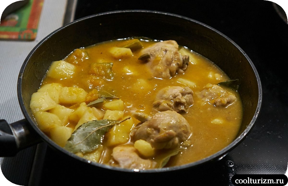 Курица с зелёным кардамоном