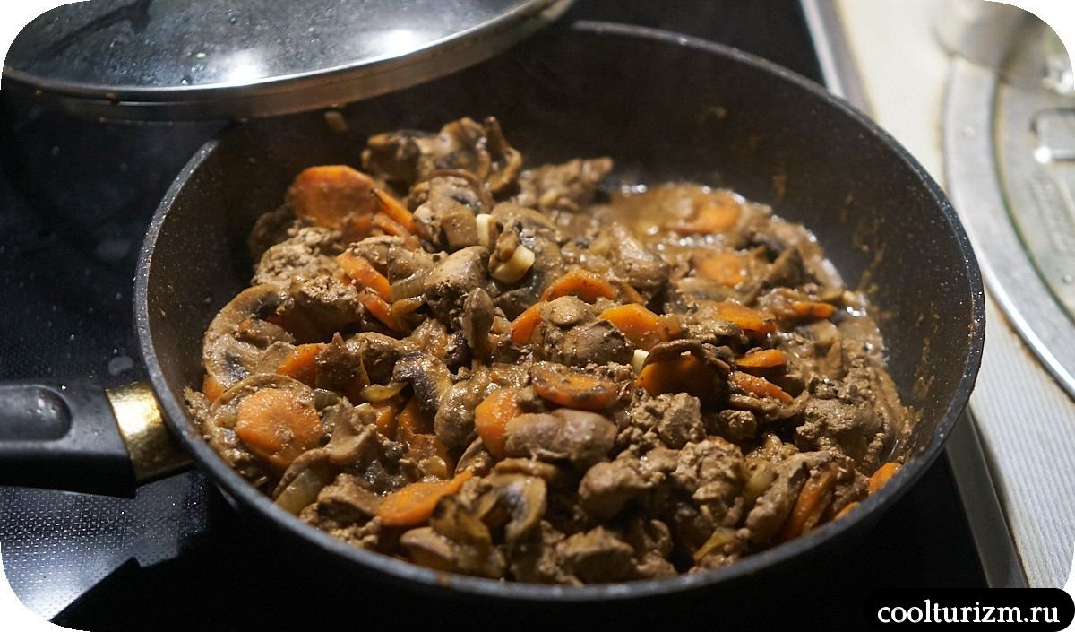 Лепешки с куриной печенью и шампиньонами как приготовить