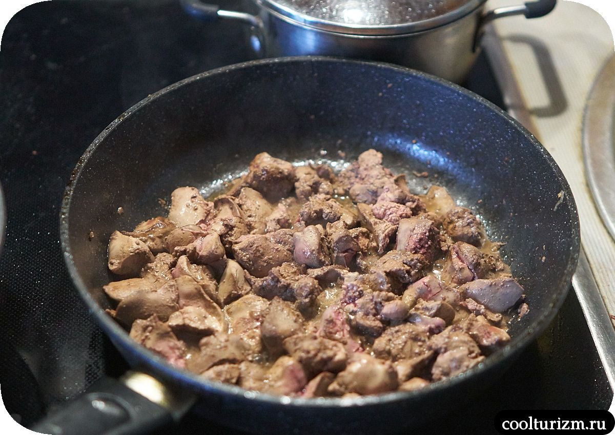 жарка печени куриной