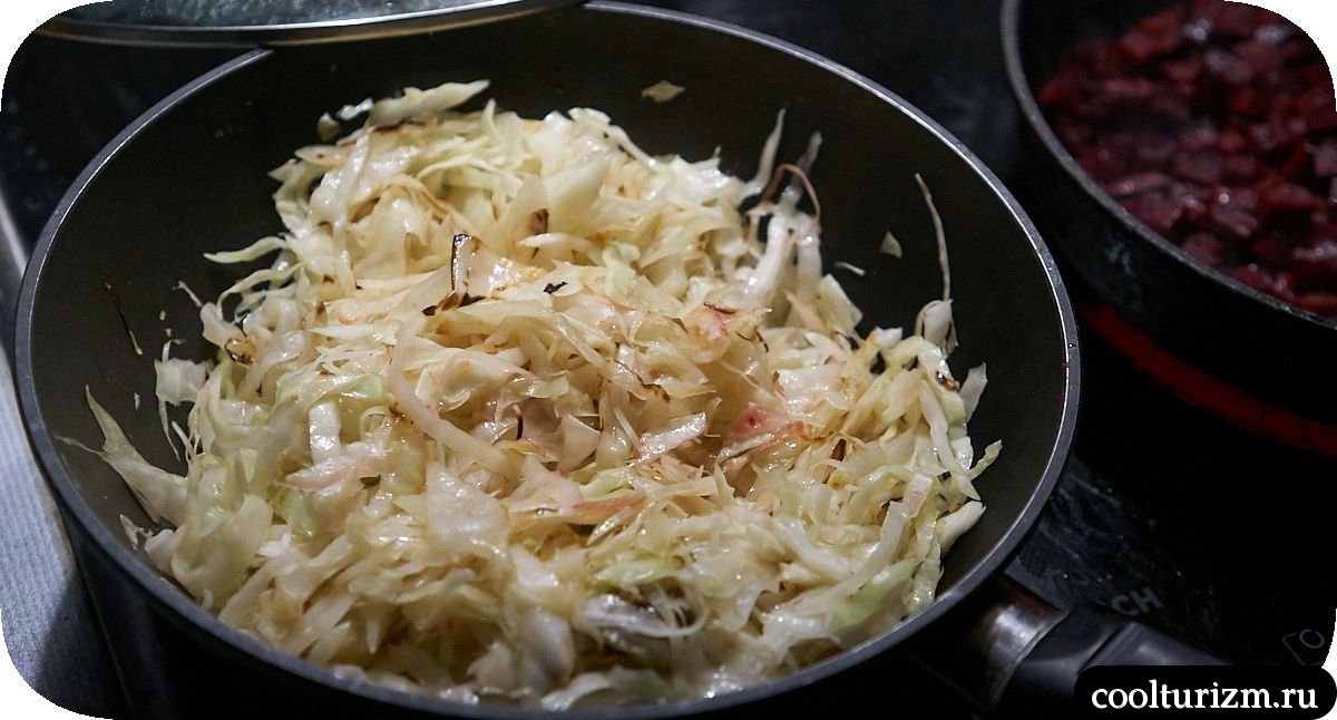 Фарш с тушеной капустой и свеклой как готовить