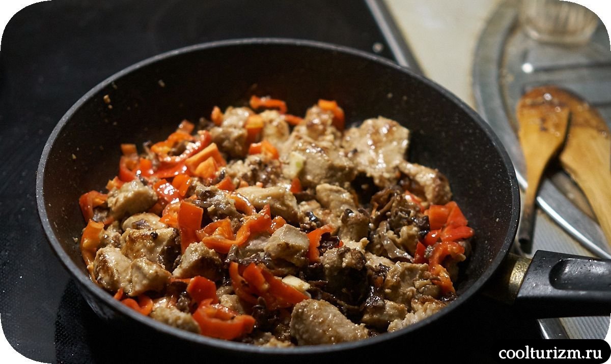 Мясо с арахисом кунг пао