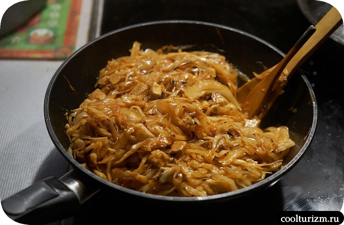 Тушеная капуста с мясом
