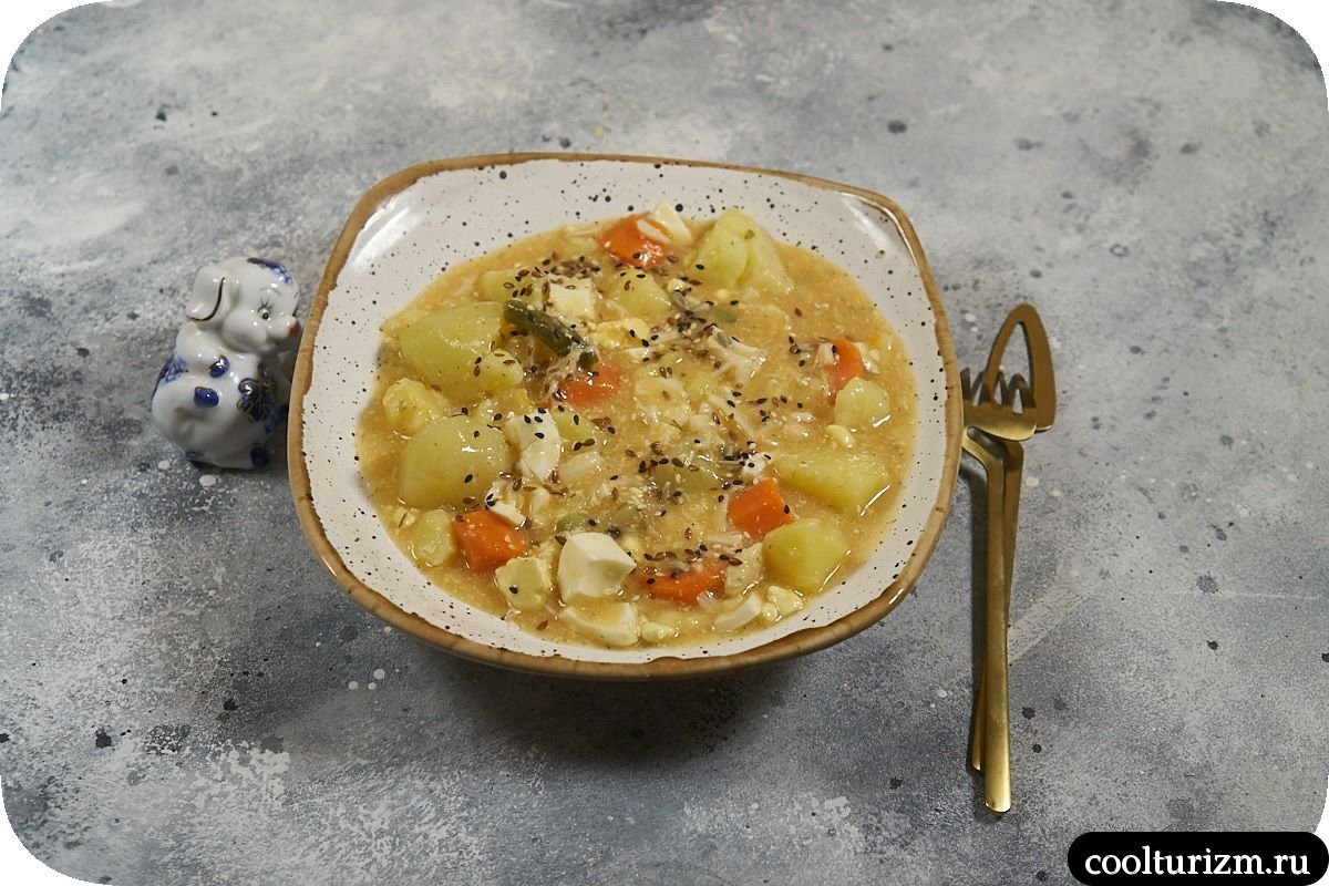 Щёки трески с картофелем и морковью