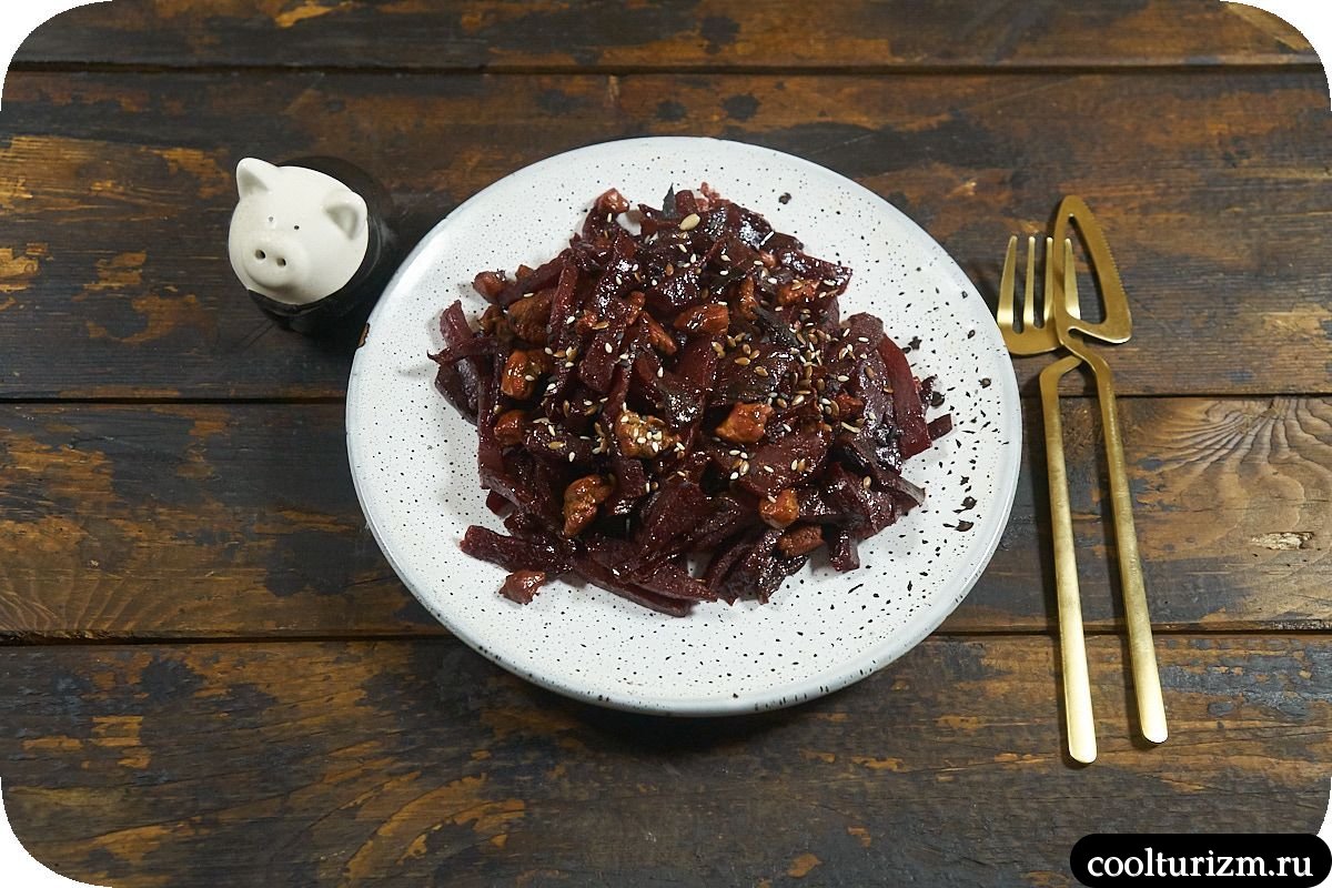 Жареная свекла с мясом рецепт