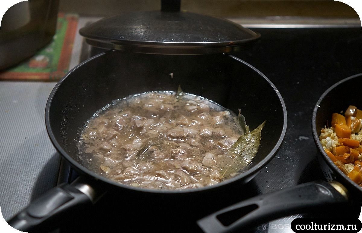 Тушеная пекинская капуста с мясом