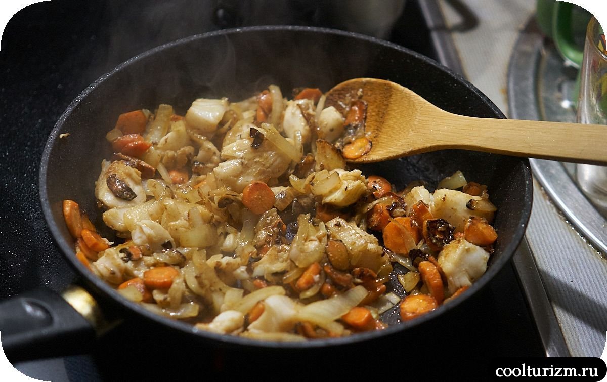 Красный булгур со щёчками трески как готовить