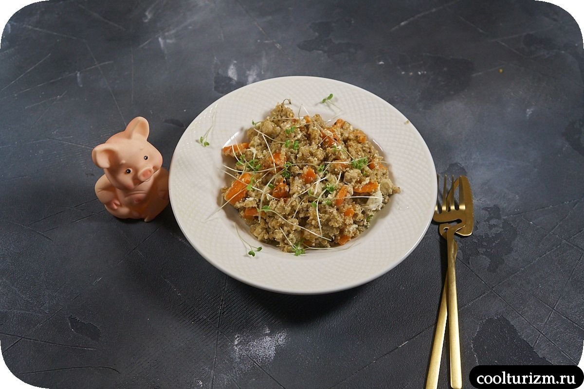 Мясо с яйцами и пшенкой рецепт