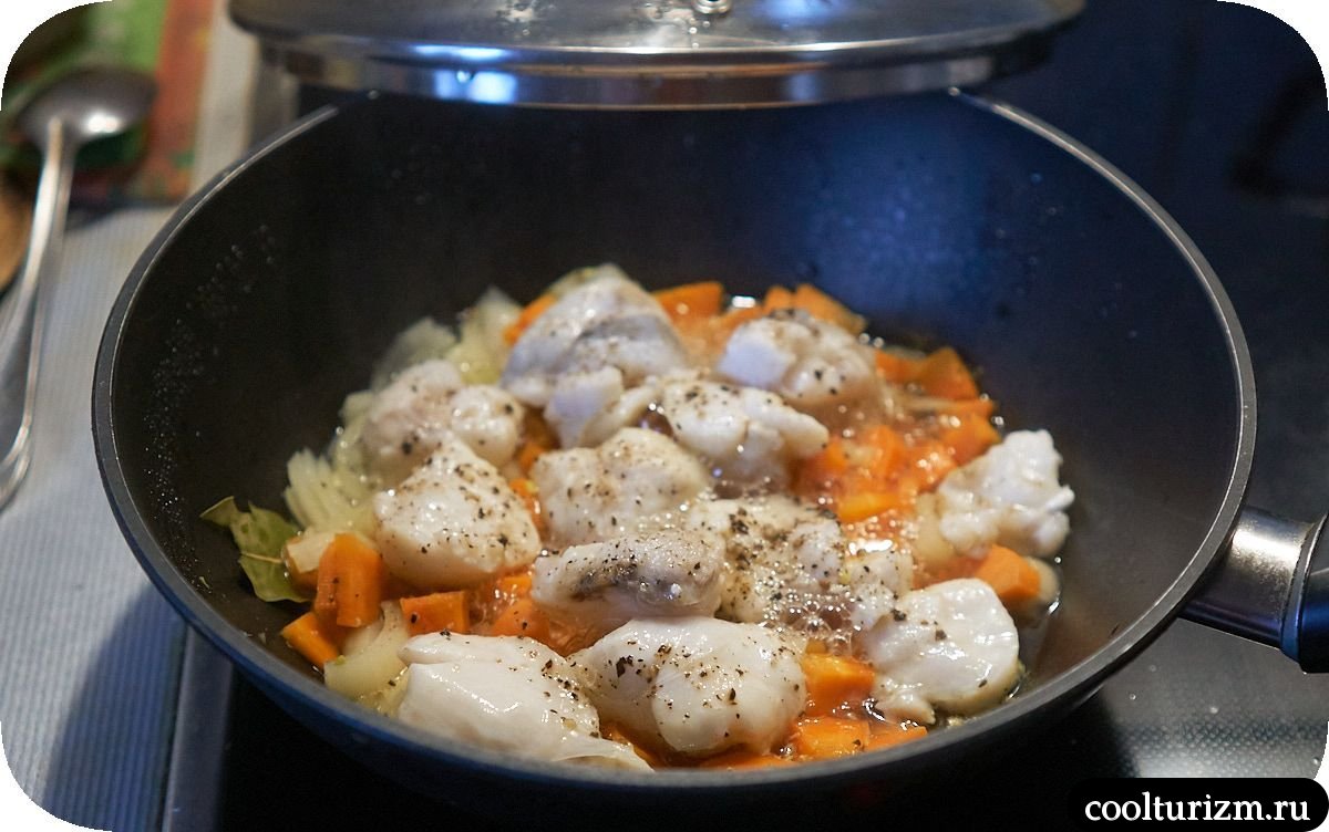 Паста со щечками трески