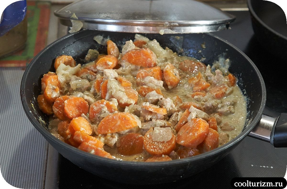 Мясо с яйцами