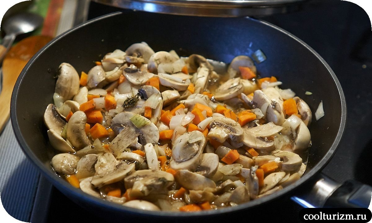 Жареная овсянка с шампиньонами как готовить
