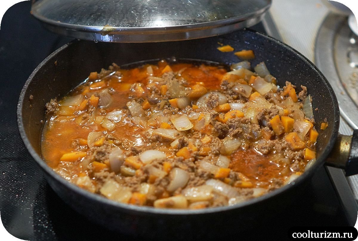 Куриный фарш с картофелем