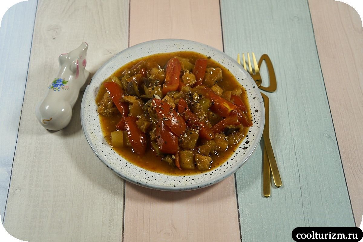 Баклажаны с мясом в устричном соусе